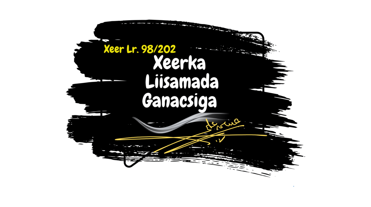 Xeerka Liisamada Ganacsiga – Lr.-98-2021